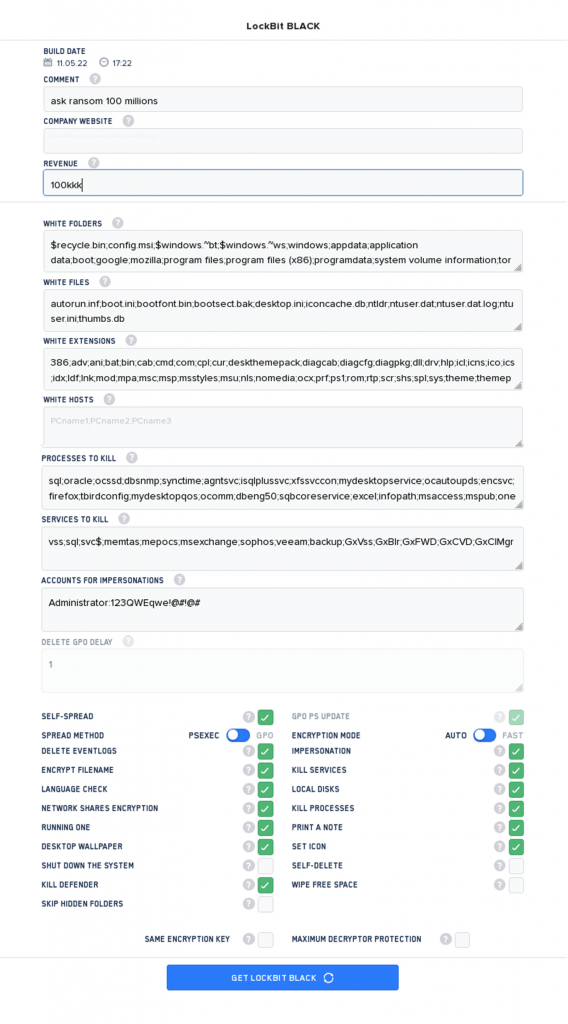 LockBit Black management console_Analyst1